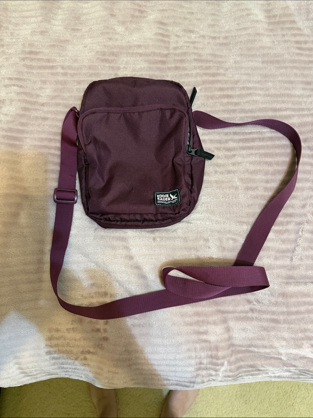 Eddie Bauer Plum Adjustable Crossbody Shoulder Bag